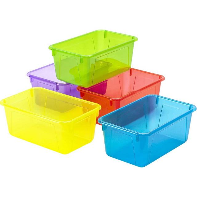 colored storage totes
