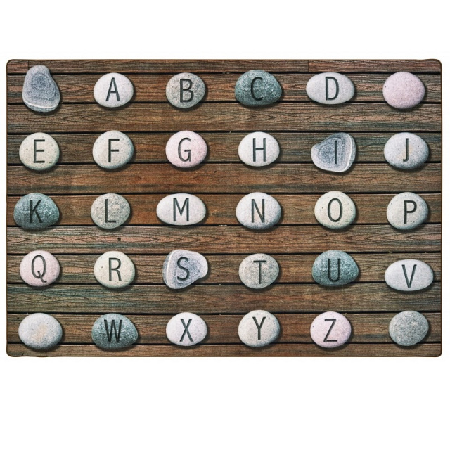 Alphabet Stones Seating Rug carpets for kids 60216 6x9