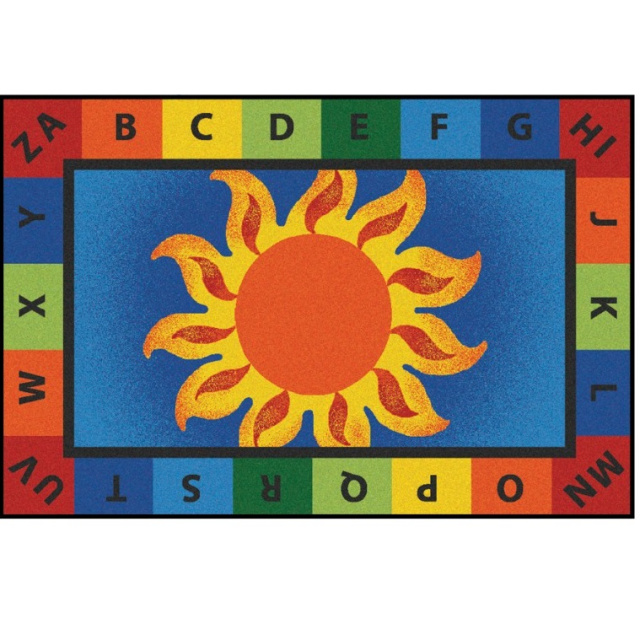 #48.52 Alphabet Sunny Day Value Rug carpets for kids 4 x 6