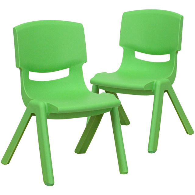 4-YU-YCX4-001-GREEN-GG green PLASTIC STACKABLE SCHOOL CHAIR WITH 12.25'' SEAT HEIGHT 2-YU-YCX-001-BLUE-GG