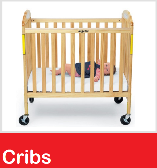 Cribs, Double Decker Cribs, Folding Cribs, Full Size Cribs, Compact Cribs, Crib Mattress, Crib Sheets, Commercial cribs, Daycare cribs, Crib